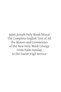 Front cover_Saint Joseph Holy Week Missal