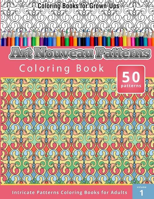 Front cover_Art Nouveau Patterns Coloring Book