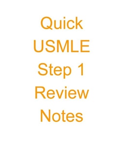 Front cover_Quick USMLE Step 1 Review Notes