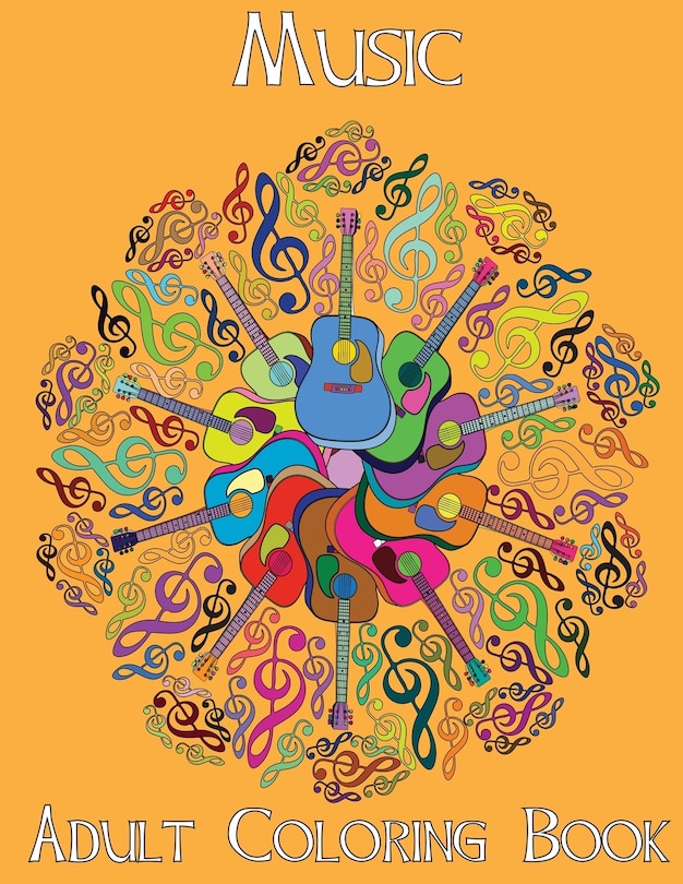 Front cover_Adult Coloring Books: Music