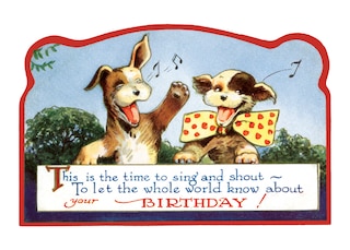 Front cover_Singing Dogs - Birthday Greeting Card