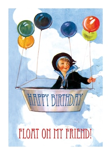 Couverture_Boy Lifted by Balloons - Birthday Greeting Card