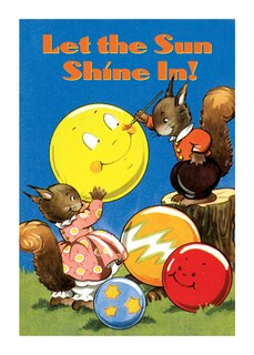 Front cover_Squirrels Painting Ballons - Encouragement Greeting Card