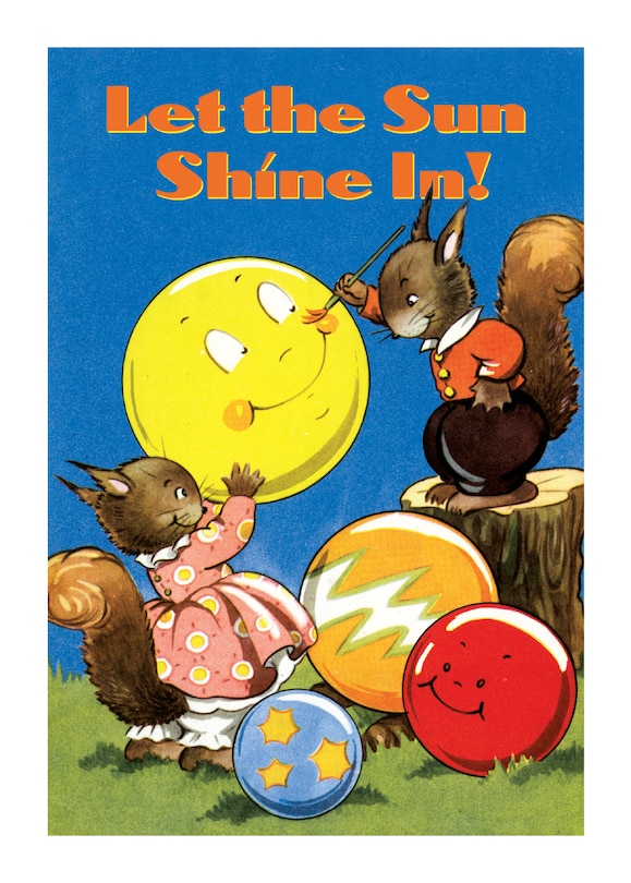 Front cover_Squirrels Painting Ballons - Encouragement Greeting Card
