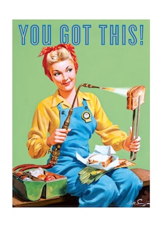 Couverture_Rosie the Riveter Making a Grilled Cheese - - Encouragement Greeting Card