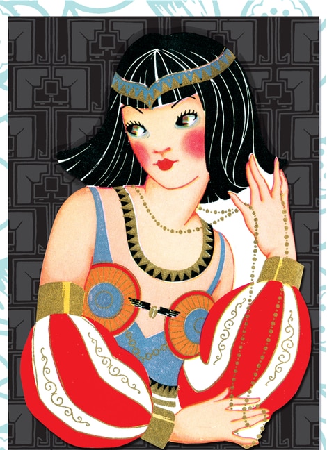Couverture_Lady in Egyptian Costume - Deluxe die cut notecards