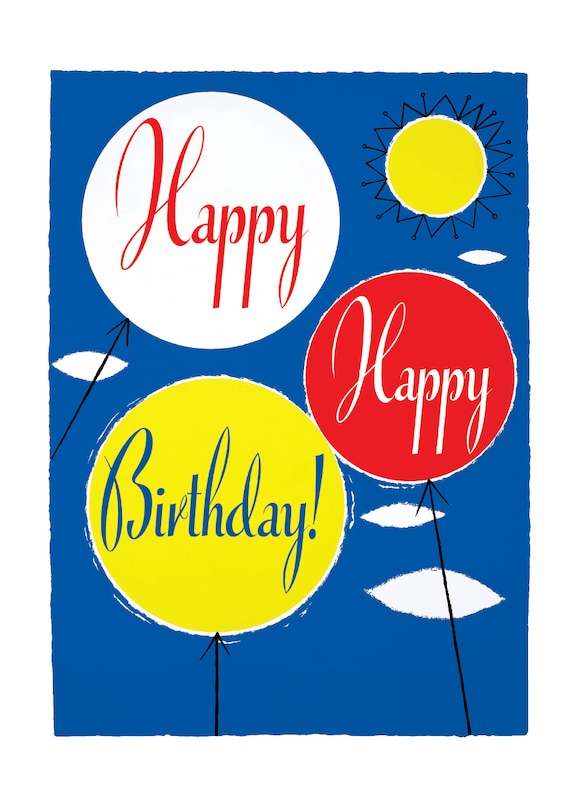 Front cover_Three Balloons - Birthday Greeting Card