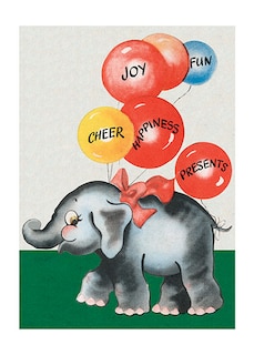 Couverture_Elephant w/ Balloons Greeting Card - Birthday Greeting Card