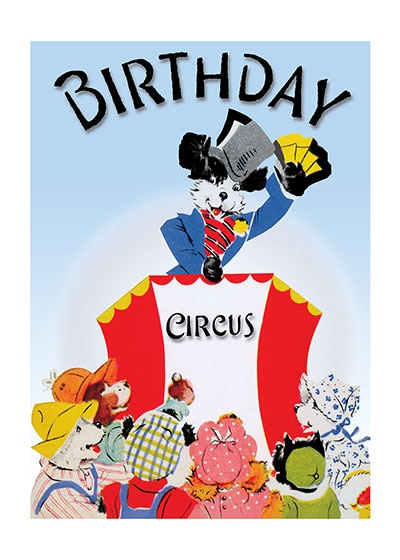 Front cover_Dog Circus - Birthday Greeting Card