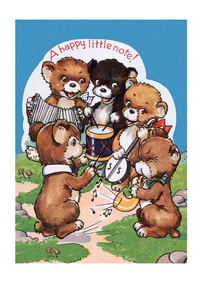 Front cover_Baby Bear Musical - Birthday Greeting Card