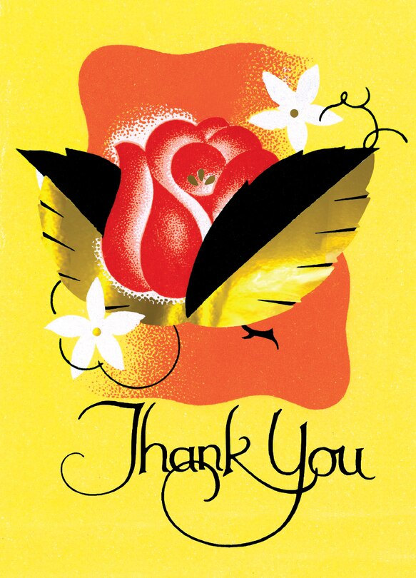Couverture_Thank You with a Red Rose. 6 cards, individually bagged with envelopes, plus header.