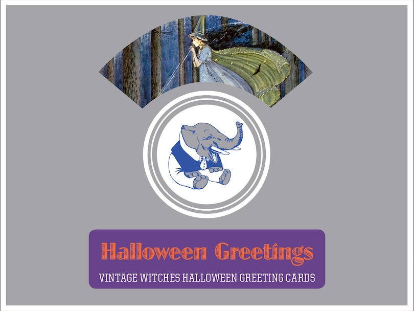 Front cover_Halloween Greetings - Vintage Witches Halloween Greeting Cards.
