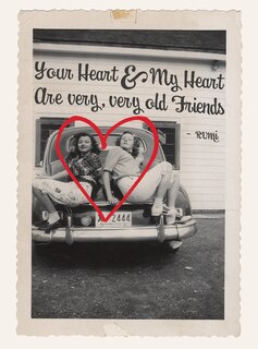 Couverture_Girls on a Retro Car. 6 cards, individually bagged with envelopes