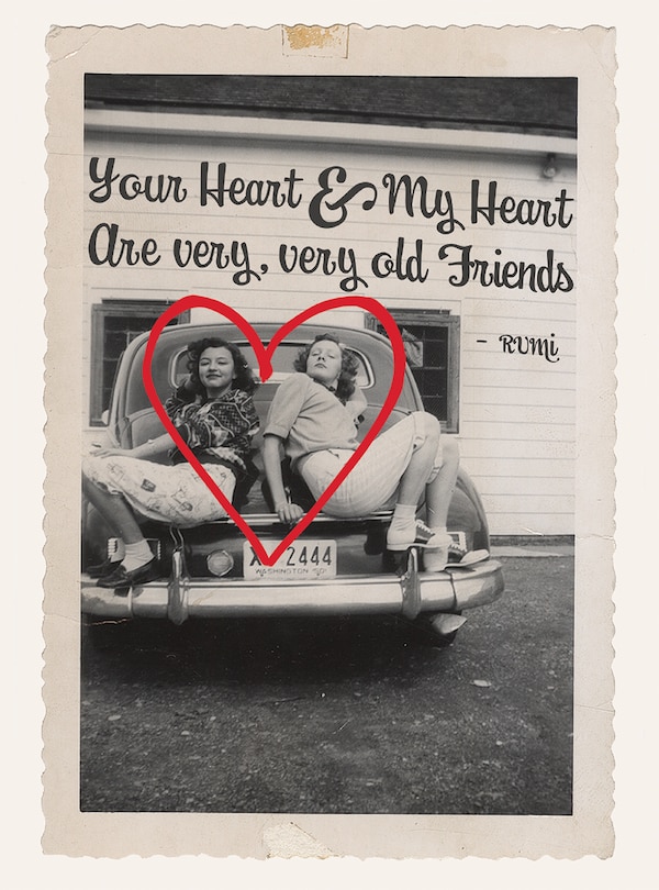 Couverture_Girls on a Retro Car. 6 cards, individually bagged with envelopes