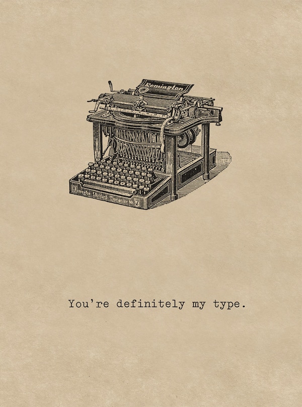 Couverture_Antique Typewriter. 6 cards, individually bagged with envelopes