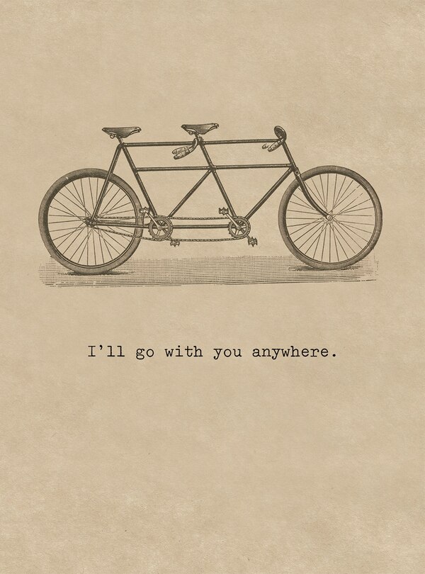 Bicycle Built for Two. 6 cards, individually bagged with envelopes