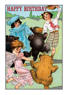 Children Dancing with Bears and a Fairy. 6 cards, individually bagged with envelopes