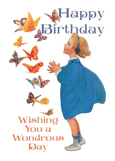 Girl with Butterflies. 6 cards, individually bagged with envelopes