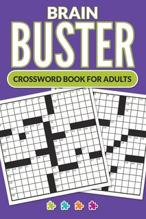 Front cover_Brain Buster - Crossword Book For Adults