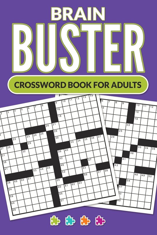 Front cover_Brain Buster - Crossword Book For Adults
