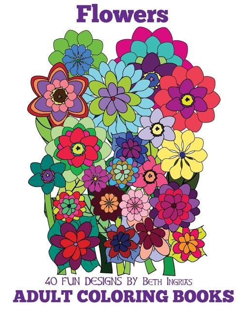 Front cover_Adult Coloring Books: Flowers