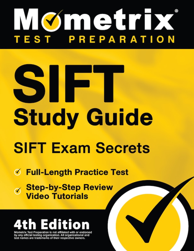 Front cover_SIFT Study Guide - SIFT Exam Secrets, Full-Length Practice Test, Step-by Step Review Video Tutorials