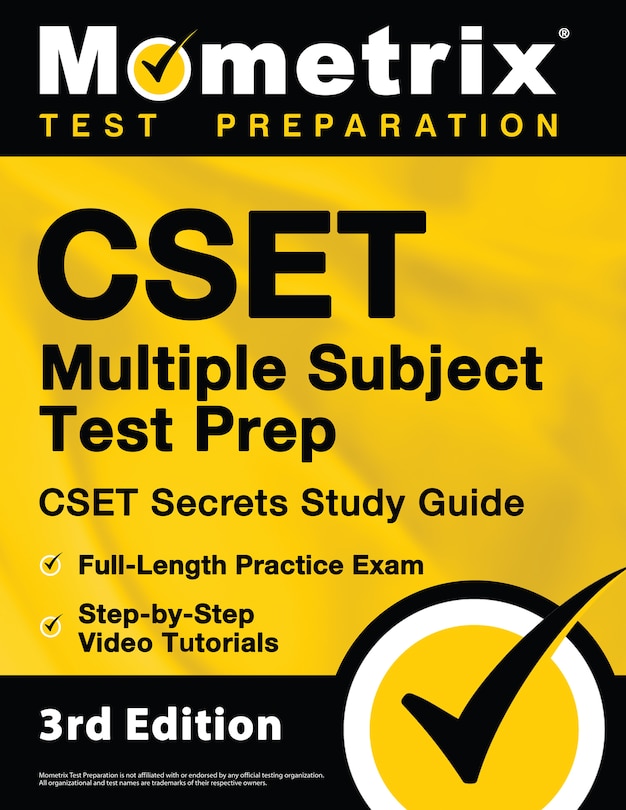 Front cover_Cset Multiple Subject Test Prep - Cset Secrets Study Guide, Full-Length Practice Exam, Step-By-Step Review Video Tutorials