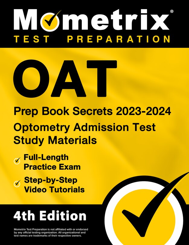 Front cover_Oat Prep Book Secrets 2023-2024 - Optometry Admission Test Study Materials, Full-Length Practice Exam, Step-By-Step Video Tutorials
