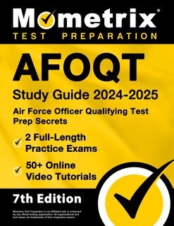 Couverture_Afoqt Study Guide 2024-2025 - Air Force Officer Qualifying Test Prep Secrets, 2 Full-Length Practice Exams, 50+ Online Video Tutorials