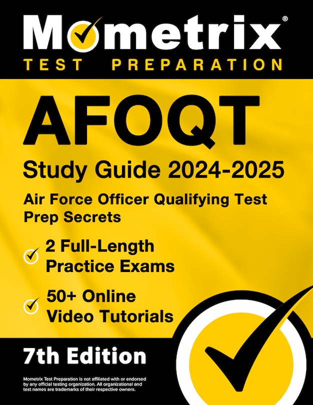 Couverture_Afoqt Study Guide 2024-2025 - Air Force Officer Qualifying Test Prep Secrets, 2 Full-Length Practice Exams, 50+ Online Video Tutorials