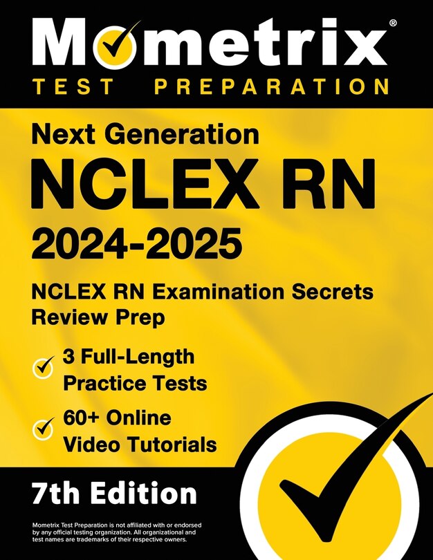 Front cover_Next Generation NCLEX RN 2024-2025 - 3 Full-Length Practice Tests, 60+ Online Video Tutorials, NCLEX RN Examination Secrets Review Prep