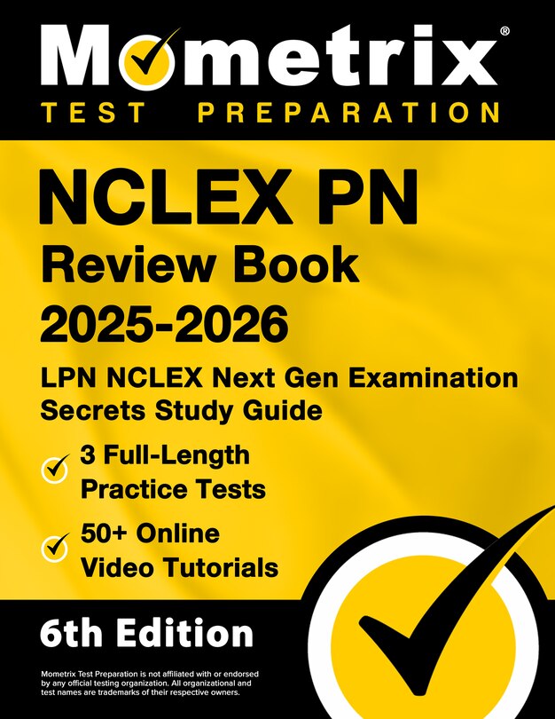Front cover_NCLEX PN Review Book 2025-2026 - 3 Full-Length Practice Tests, 50+ Online Video Tutorials, LPN NCLEX Next Gen Examination Secrets Study Guide
