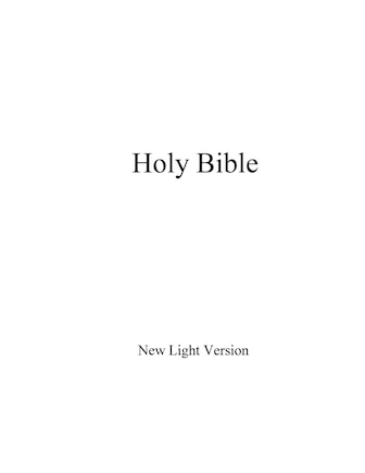 Holy Bible: New Light Version