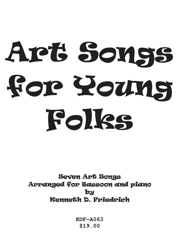 Front cover_Art Songs for Young Folks - bassoon and piano