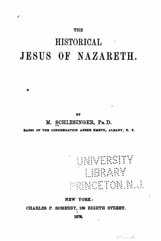 Couverture_The historical Jesus of Nazareth