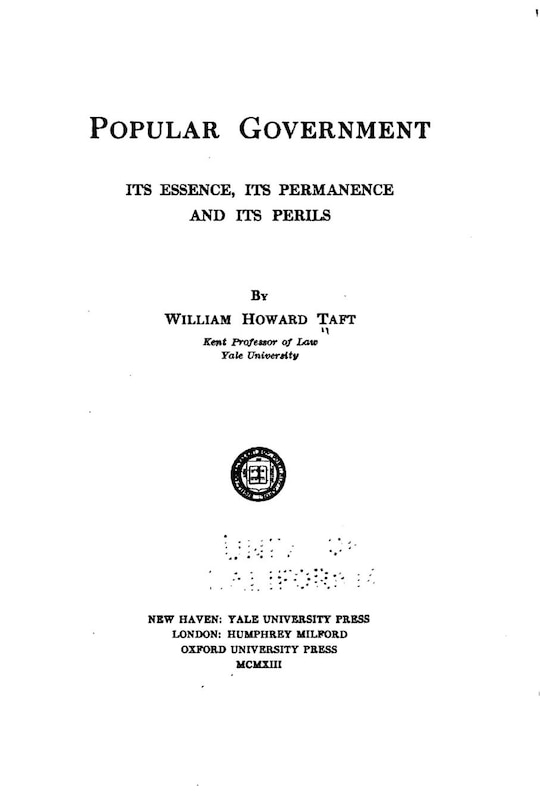 Couverture_Popular government; its essence, its permanence and its perils