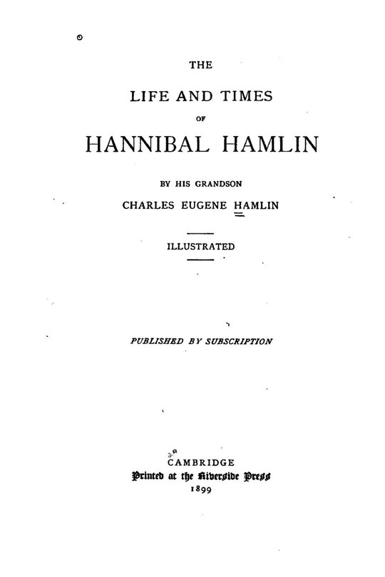 Couverture_The Life and Time of Hannibal Hamlin