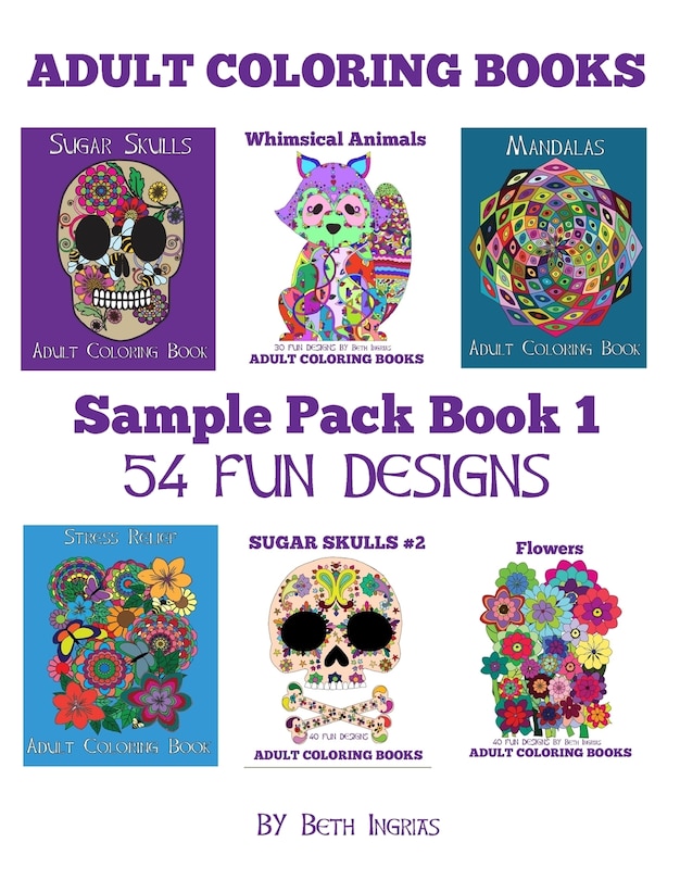 Couverture_Adult Coloring Books: Sample Pack Book 1