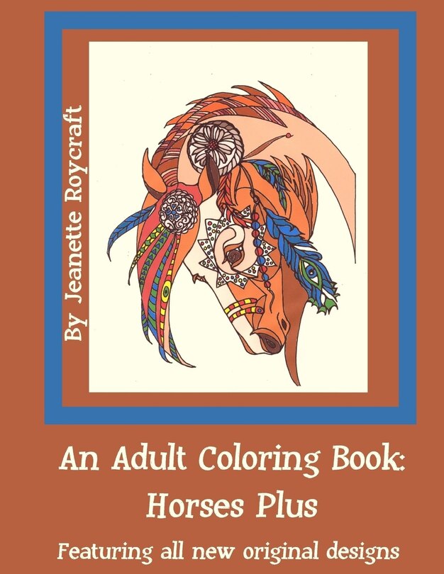 Front cover_An Adult Coloring Book: Horses Plus