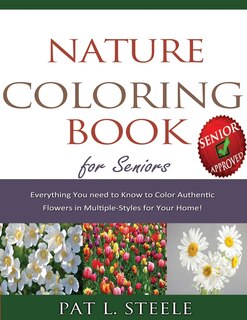 Front cover_Nature Coloring Book For Seniors
