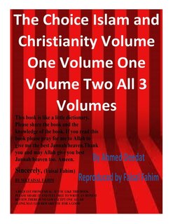 Couverture_The Choice Islam And Christianity Volume One Volume One Volume Two All 3 Volumes