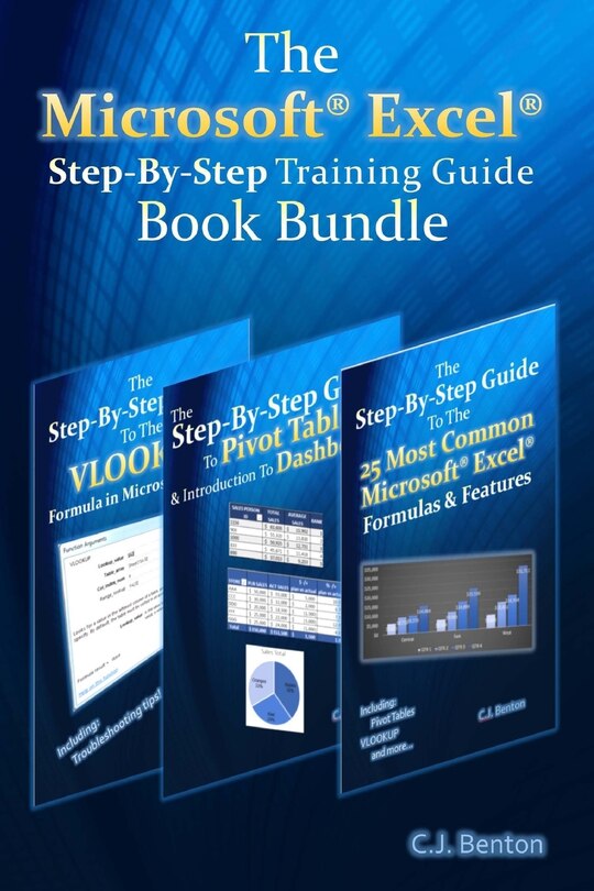 Front cover_The Microsoft Excel Step-By-Step Training Guide Book Bundle