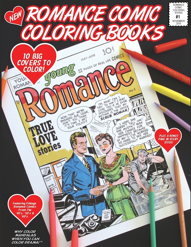 Front cover_Romance Comic Coloring Book - #1