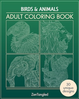 Front cover_Adult Coloring Books: Birds & Animals