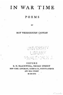 Front cover_In war time, poems