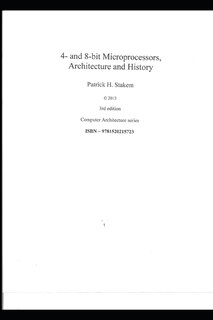 Front cover_4- and 8-bit Microprocessors, Architecture and History.