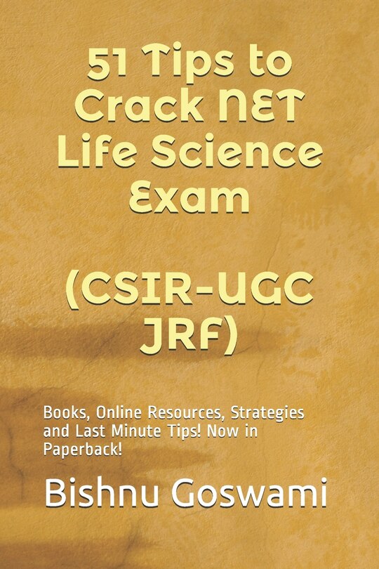 Front cover_51 Tips to Crack NET Life Science Exam (CSIR-UGC JRF)