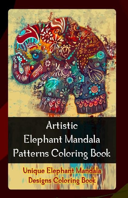 Front cover_Artistic Elephant Mandala Patterns Coloring Book
