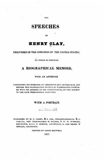 Couverture_The speeches of Henry Clay