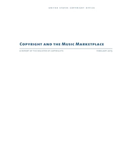 Front cover_Copyright and the Music Marketplace
